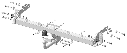 Фаркоп ZincaR ОЦИНКОВАННЫЙ Hyundai Tucson, KIA Sportage 2018- 2022 (оцинк. Шар)(паспорт и сертификат в комплекте)(без электрики) ZH101A