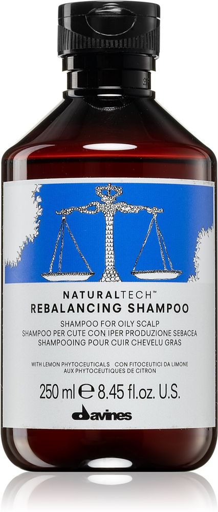 Davines Naturaltech Rebalancing Shampoo - шампунь глубокого очищения для жирной кожи головы /   250  ml  / GTIN 8004608230656