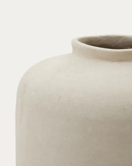 Ваза Serina из папье-маше белого цвета, 26 см