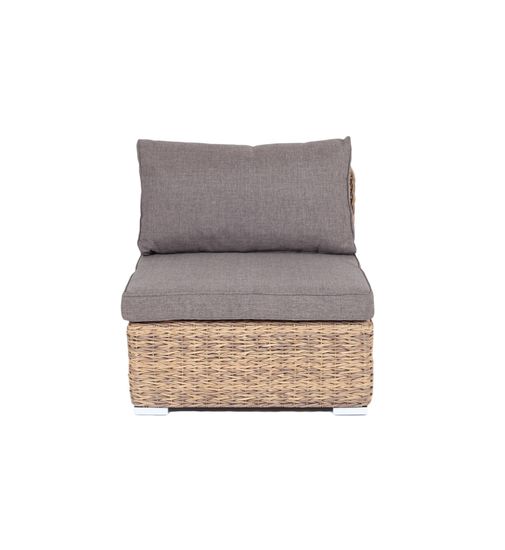 "Лунго" модуль диванный прямой с подушками, цвет соломенный (гиацинт)