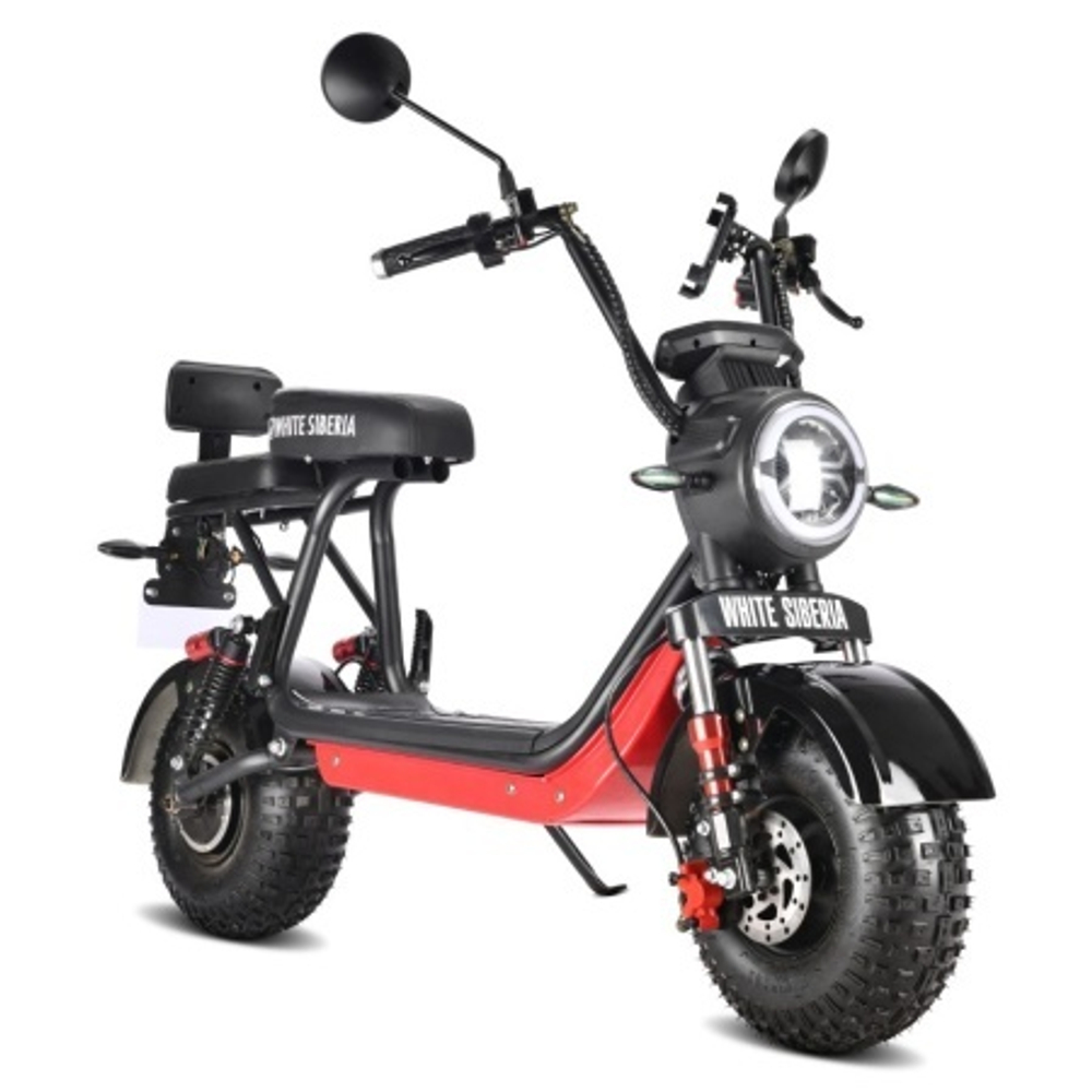Электроскутер WHITE SIBERIA MINI R 2.0 1200W BLACK