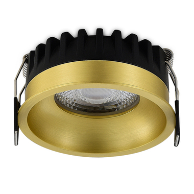 Светильник встраиваемый CRATER,  10W,  874Lm,  3000K,  D81, 5хH39мм,  IP44,  матовая латунь