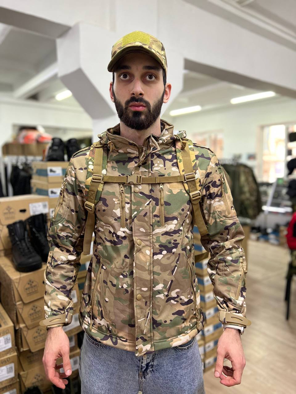 Куртка тактическая softshell мультикам
