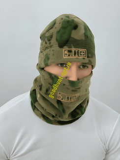 Тактическая Шапка + бафф 5.11 флисовые Мох