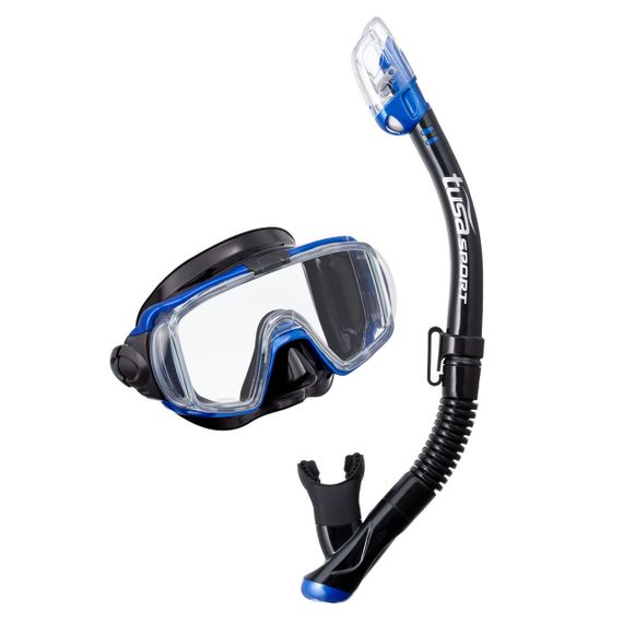 Набор маска+трубка в сумке TUSA Sport UCR-3125 Black Series черный/синий