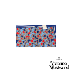 VIVIENNE WESTWOOD ПЛАТОК СЕРЫЙ С ПРИНТОМ И ВЫШИВКОЙ ЛОГОТИПА