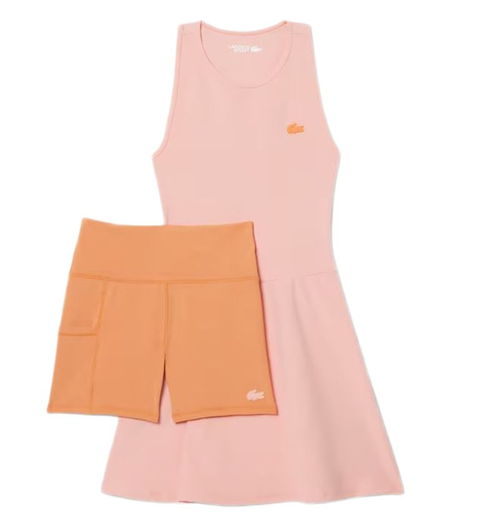 Теннисное платье Lacoste Ultra Dry Sport - rose/orange