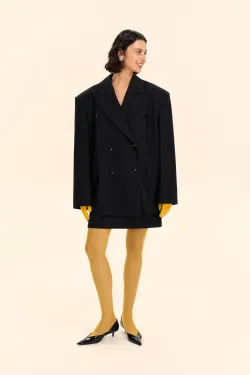 Юбка (Она хотела все успеть), черная в полоску