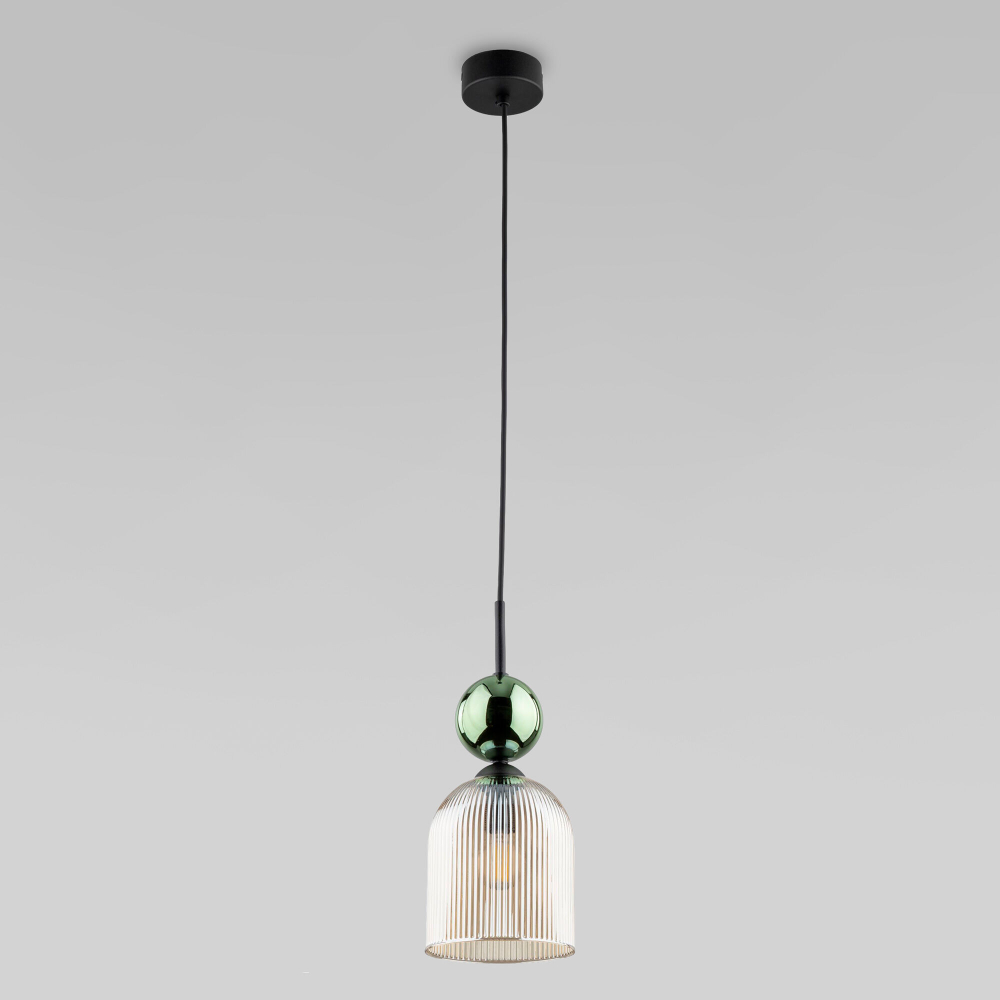 Подвесной светильник со стеклянным плафоном 11146  Sophia Green Cognac