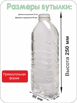 Бутылка ПЭТ "Волна" 1 л (38)