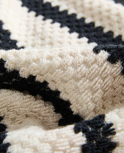 Zara Home - Жаккардовое банное полотенце с геометрическим рисунком, черный, 30х50 см