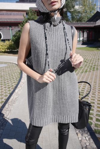 Серый удлиненный жилет Baguette