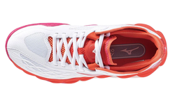 Женские Кроссовки теннисные Mizuno Wave Enforce Tour AC - white/radiant red/fuchsia purple