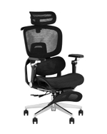 Кресло офисное TopChairs Prodigy с оттоманкой черный