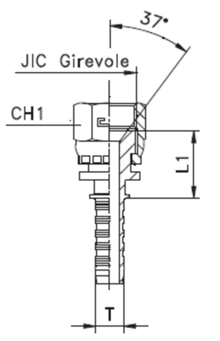 Фитинг DN 16 JIC (Г) 7/8 CAST