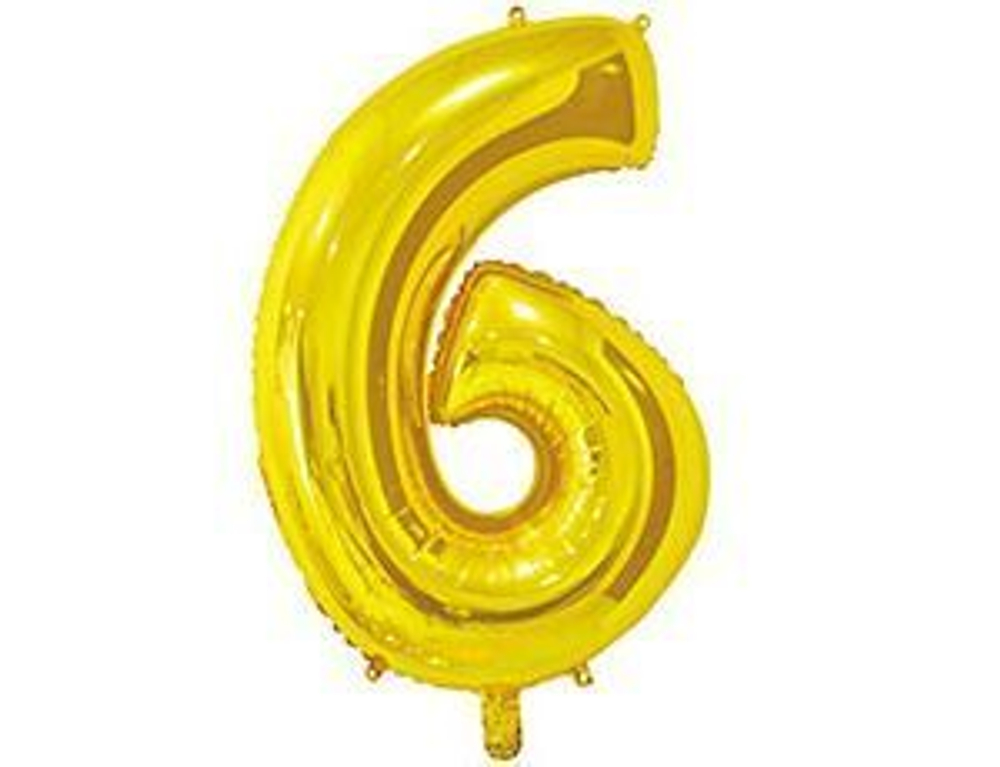 К ЦИФРА 6  26" Золото 60 см.