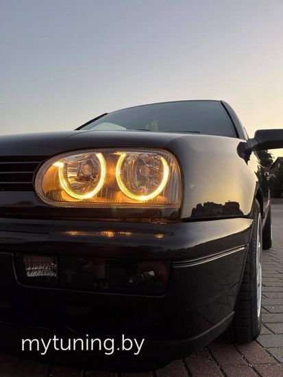 Поворотники с галогеном VW Golf 3 / Vento black