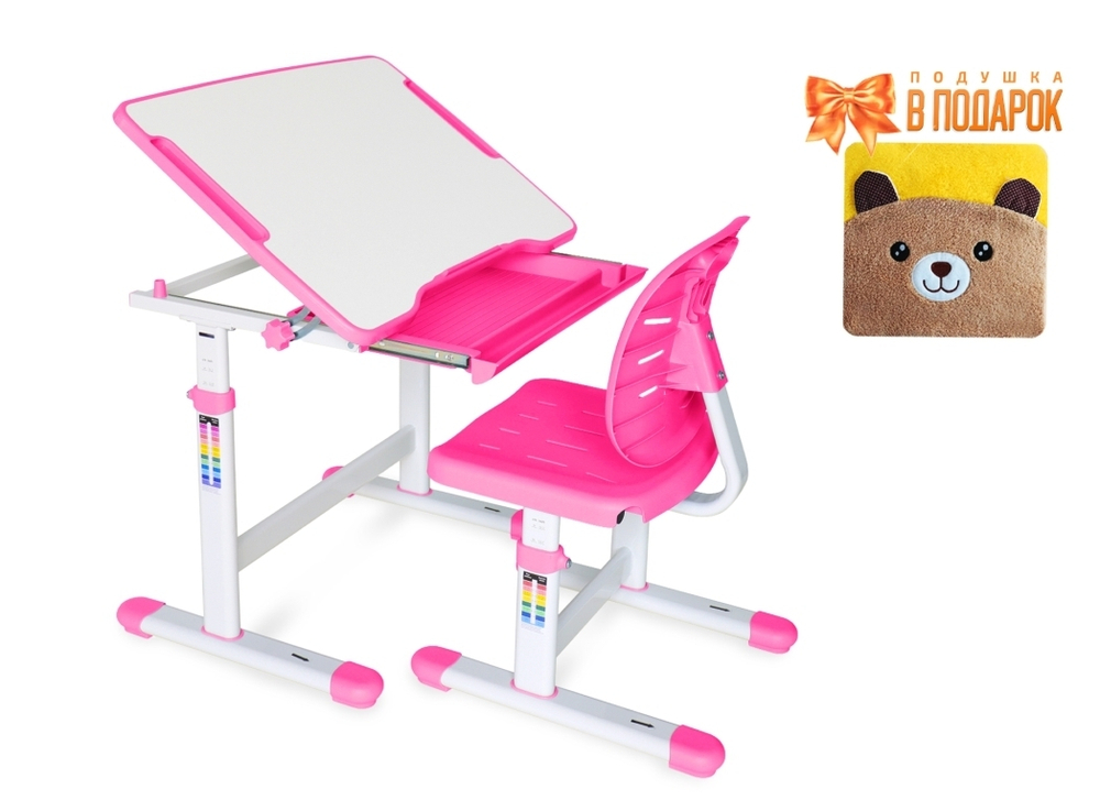 Комплект ErgoKids (стол+стул) Evo-06 Ergo Pink (арт. Evo-06 Ergo PN)
