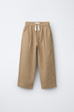 ZARA БРЮКИ ПРЯМОГО КРОЯ, ПЕСОЧНЫЙ