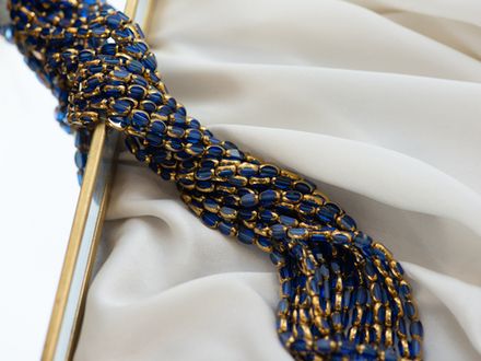 Нить бусин для украшений "Винтаж" 4-4,5мм (ювелирное стекло)