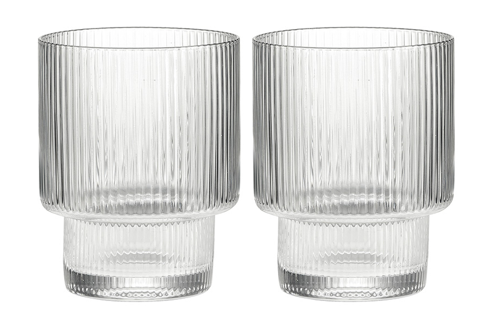Набор стаканов для воды 2шт 320мл Pozzi Milano 1876 Modern Classic прозрачный