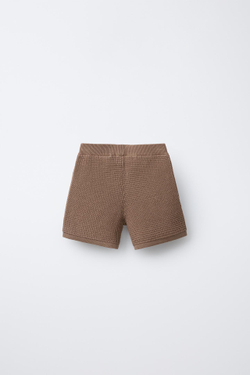 ZARA ТРИКОТАЖНЫЕ ШОРТЫ, КОРИЧНЕВЫЙ