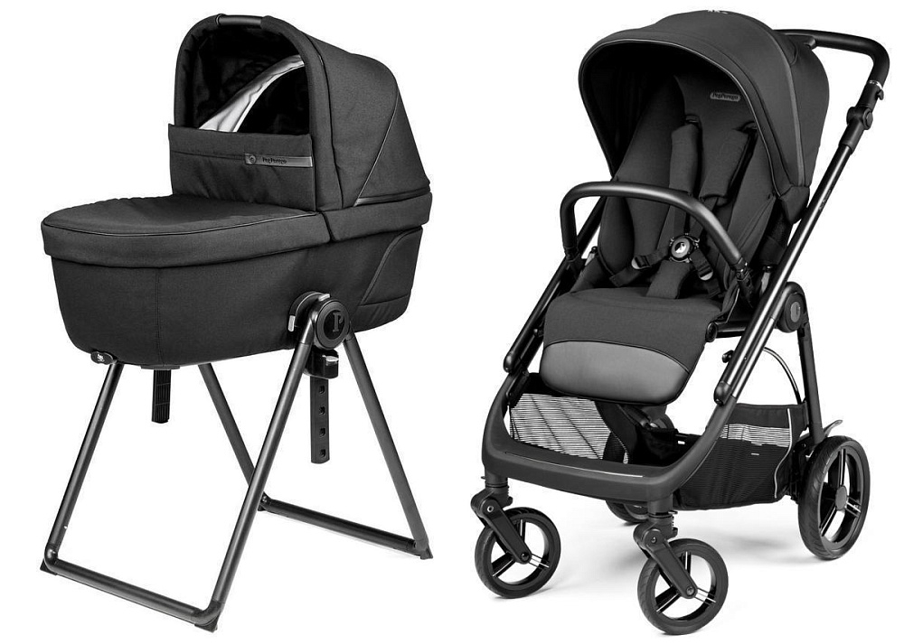 Коляска Peg Perego Veloce New Belvedere Lounge 3 в 1 True Black