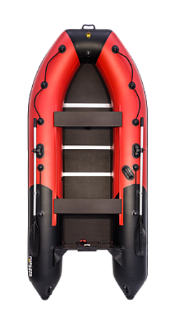 Лодка ПВХ Ривьера Компакт 3600 СК "Комби" красный/черный