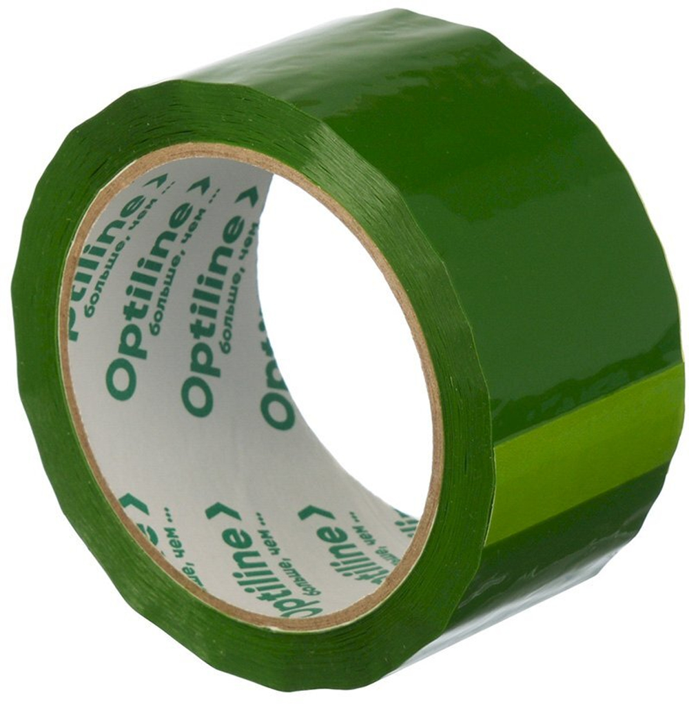 Скотч Optiline, ширина 48 мм, 45 мкм, 66 метров, зеленый