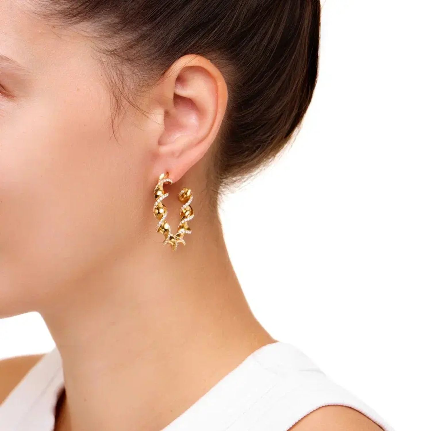 Серьги Shiny Pasta Earrings - Gold