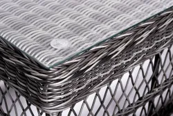 "Асти" лаунж-зона из искусственного ротанга на 4 персоны, цвет графит