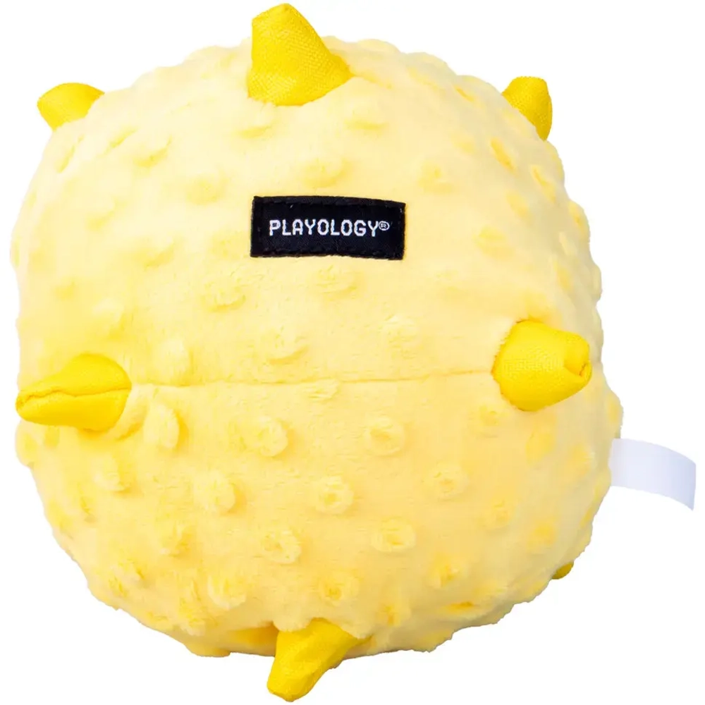Playology puppy sensory ball сенсорный плюшевый мяч для щенков с ароматом курицы, 15 см, желтый