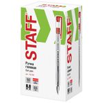 Ручка гелевая STAFF "Basic" GP-789, КРАСНАЯ, корпус прозрачный, хромированные детали, узел 0,5 мм, 142790