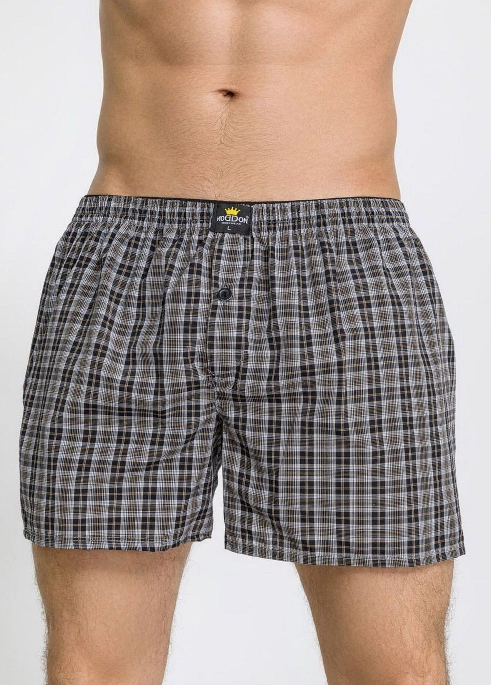 Набор из 3 мужских трусов-шортов в клетку (Размер: S) (Цвет: разноцветный)