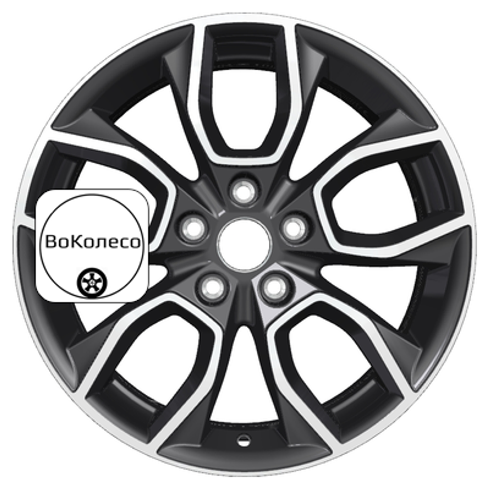 7x17/5x114,3 ET45 D67,1 KHW1713 (CX-5/i40/X-Trail) Black-FP Khomen Wheels