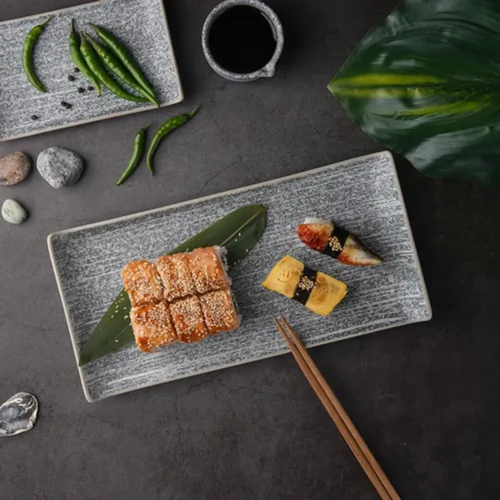Блюдо прямоугольное 30,5*15*3,1 см с бортами Side Up2 Stone Untouched Taiga P.L. Proff Cuisine [1]