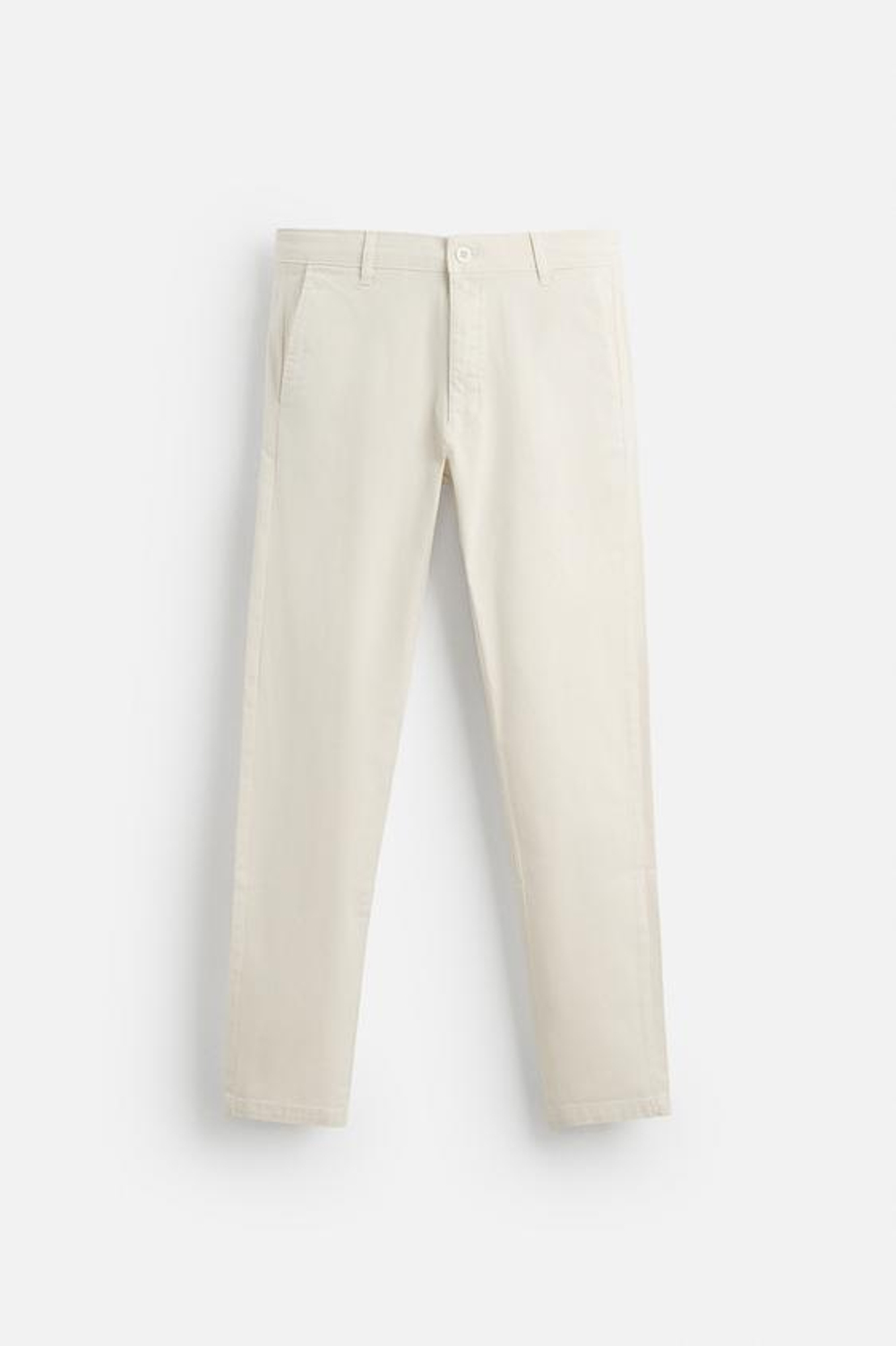 ZARA БРЮКИ ЧИНОС SKINNY FIT, ЭКРЮ