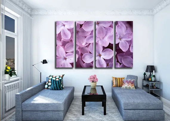 Модульная картина "Сиреневая сирень"