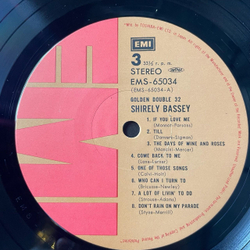 Винтажная виниловая пластинка LP Shirely Bassey Golden Double 32 (Japan 1972) (Obi) Goldfinger