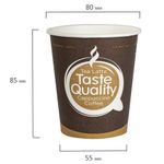 Стакан одноразовый бумажный 250/280 мл, D 80 мм, КОМПЛЕКТ 50 шт., однослойный, холодное/горячее, Taste Quality, ФОРМАЦИЯ, HB80-280-0004