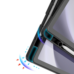 Чехол книжка черного цвета для планшета Samsung Galaxy Tab A9 Plus и Tab 11 Plus, серия Magi Series от Dux Ducis