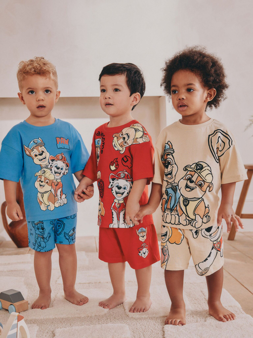 Пижама для мальчика Next AC1-057 3 шт., Красный, Голубой, Бежевый