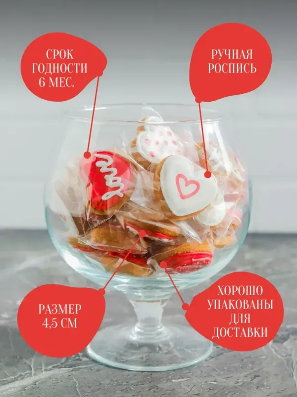 Имбирные пряники Сердечки