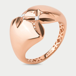 Кольцо женское из розового золота 585 пробы с фианитами (арт.902171-1102)