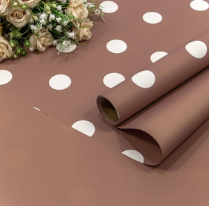 Пленка матовая "Горошек" Коричневая