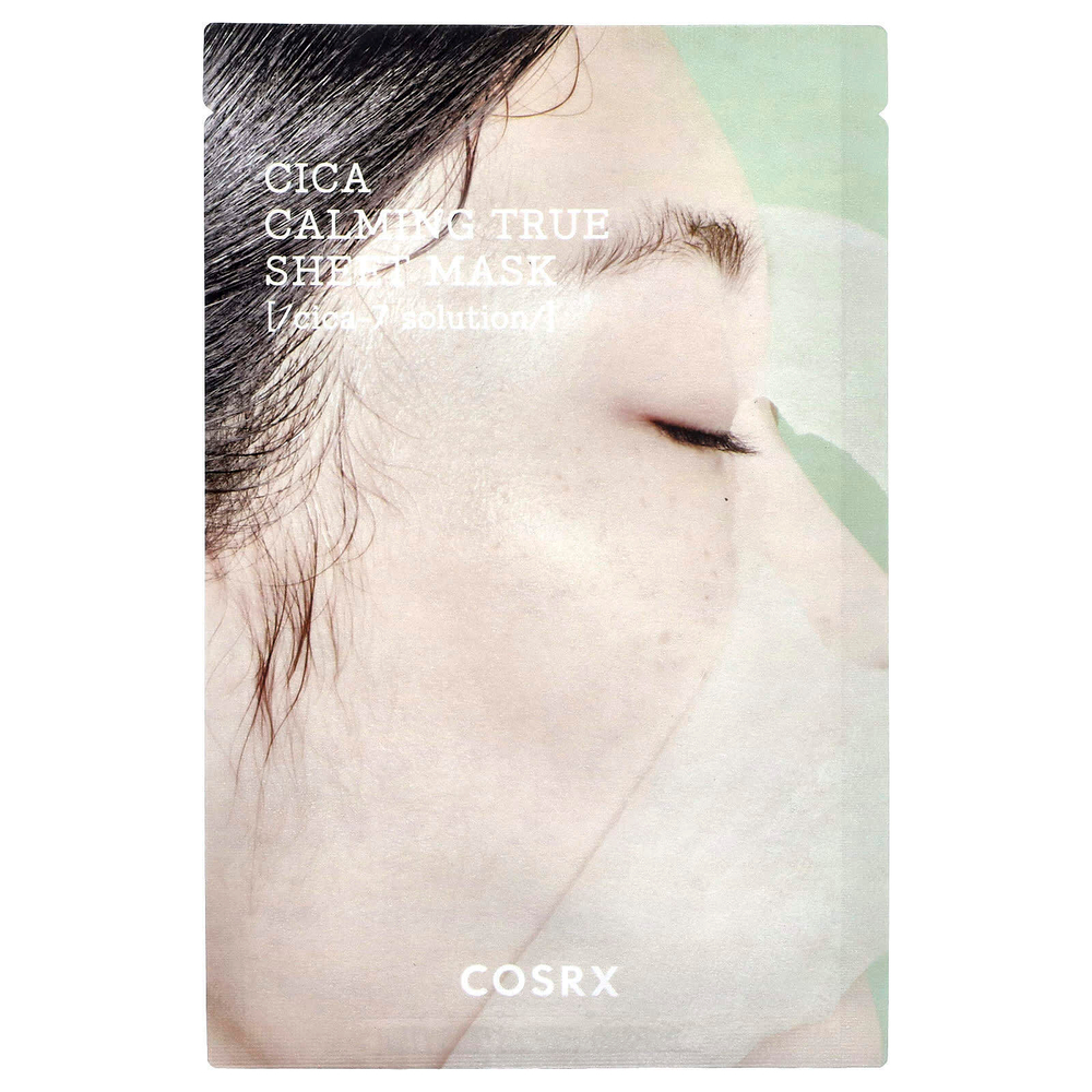CosRx, Pure Fit, Cica Calming True, успокаивающая тканевая маска, 1 шт., 21 мл (0,71 жидк. унции)