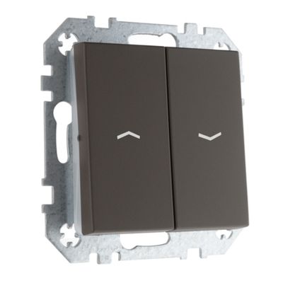 Двухклавишный выключатель для жалюзи LIREGUS RETRO IJZ1.10-001-01.R/ON31 коричневый матовый