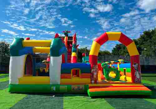 Коммерческий надувной батут «Змей Горыныч» с механизированной головой 14*8*7 м