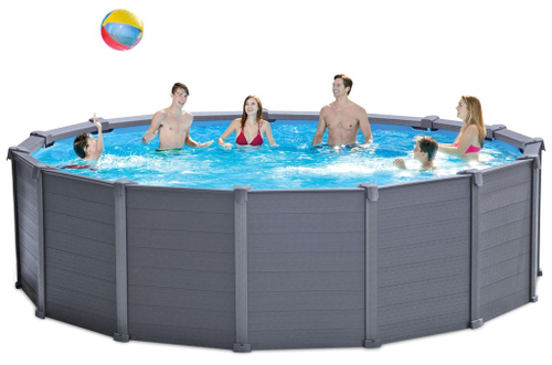 Каркасный бассейн Intex Graphite Panel Set, 478х124 см.