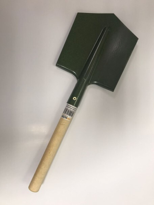 Лопата саперная туристическая для авто длина 48 см (размер полотна 18*14,5 см) металл (TOP AUTO)